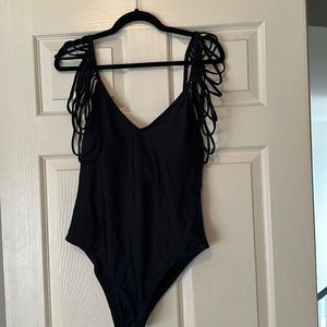 Xl black one piece bathing suit